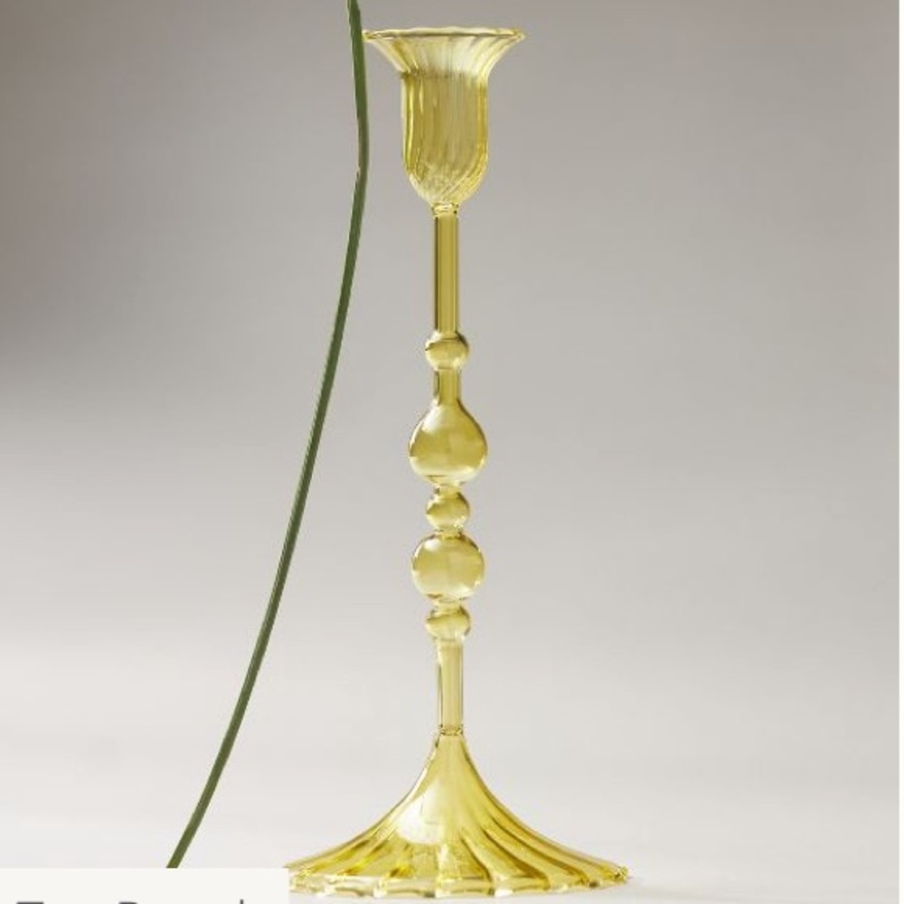 Talia‎ Citron Glass Candle Holder